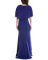 Teri Jon By Rickie Freeman Capelet Gown Women's Blue 8