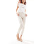 Фото #5 товара ONLY Blush skinny jeans with frayed hem in white