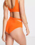 Monki – Bikinihose in Orange mit Zierausschnitten Оранжевый, M - EU 42-44 - фото #3