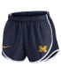 Women's Navy Michigan Wolverines Primetime Tempo Performance Shorts