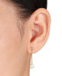 ფოტო #2 პროდუქტის Cultured Freshwater Pearl (7mm) Linear Drop Earrings in 10k Gold