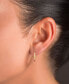 ფოტო #3 პროდუქტის Lightning Charm Hoop Earrings in Sterling Silver or 14k Gold over Sterling Silver
