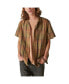 Men's Linen Madras Plaid Short Sleeves Camp Collar Shirt