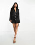 Фото #2 товара Kyo The Brand blazer dress with diamante contrast trim in black