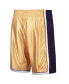 Фото #2 товара Men's Kobe Bryant Gold-Tone and Purple Los Angeles Lakers Authentic Reversible Shorts