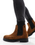 Фото #2 товара Tommy Hilfiger casual cleated suede chelsea boots in tan