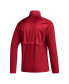 Men's Scarlet Nebraska Huskers Sideline AEROREADY Raglan Sleeve Quarter-Zip Jacket
