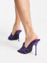 Фото #2 товара Topshop Wide Fit Summer embellished heeled mules in purple