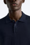 COTTON AND SILK KNIT POLO SHIRT