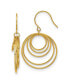 ფოტო #1 პროდუქტის Stainless Steel Yellow plated Multi-Circle Dangle Earrings