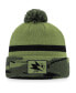 Фото #2 товара Men's Camo San Jose Sharks Military-Inspired Appreciation Cuffed Knit Hat with Pom