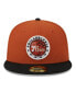 Фото #3 товара Men's Rust, Black Philadelphia 76ers Two-Tone 59FIFTY Fitted Hat