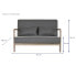 Фото #4 товара Двухместный диван DKD Home Decor Темно-серый древесина каучукового дерева 122 x 85 x 74 cm