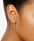 ფოტო #4 პროდუქტის Cubic Zirconia Medium Hoop Earrings, 1.5", Created for Macy's