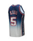 Фото #4 товара Men's Jason Kidd Gray, Blue New Jersey Nets 2006/07 Hardwood Classics Fadeaway Swingman Player Jersey