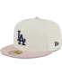 Фото #4 товара Men's White, Pink Los Angeles Dodgers Chrome Rogue 59FIFTY Fitted Hat