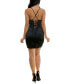 ფოტო #3 პროდუქტის Juniors' Embroidered Corset Lace-Up-Back Dress