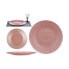 Плоская тарелка Розовый Cтекло (32,5 x 2 x 32,5 cm) (6 штук)