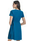 ფოტო #2 პროდუქტის Petite Jewel-Neck Short-Sleeve Scuba-Crepe Dress