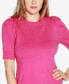 Фото #4 товара Women's Short Puff-Sleeve Embellished Sweater