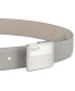 Фото #4 товара Men's Faux-Leather Logo Plaque-Buckle Belt