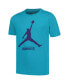 ფოტო #2 პროდუქტის Big Boys and Girls Teal Charlotte Hornets Essential Jump man Logo T-Shirt