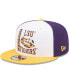 ფოტო #1 პროდუქტის Men's White, Purple LSU Tigers Retro Sport 9FIFTY Snapback Hat