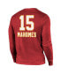 Фото #2 товара Men's Threads Patrick Mahomes Red Kansas City Chiefs Super Bowl LVIII Name and Number Tri-Blend Long Sleeve T-shirt