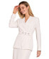 Фото #4 товара Women's Belted Wrap Collarless Blazer