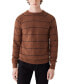 Фото #1 товара Men's Striped Crewneck Long Sleeve Sweater