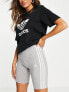 Фото #1 товара adidas Sportswear Essential 3 stripe legging shorts in grey