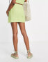 ASOS DESIGN co-ord knitted wide rib mini skirt with split side detail in green grün, 40 - фото #4