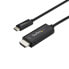 Фото #2 товара StarTech.com 6ft (2m) USB C to HDMI Cable - 4K 60Hz USB Type C to HDMI 2.0 Video Adapter Cable - Thunderbolt 3 Compatible - Laptop to HDMI Monitor/Display - DP 1.2 Alt Mode HBR2 - Black, 2 m, USB Type-C, HDMI, Male, Male, Straight