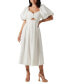 ფოტო #1 პროდუქტის Women's Serilda Puff-Sleeve Midi Dress