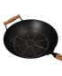 Фото #6 товара Professional Series 14" Carbon Steel Nonstick Wok Set with Lid and Maple Handles, 10 Pieces