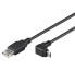 Фото #1 товара Wentronic Goobay USB 2.0 Hi-Speed Cable 90°, black, 1.8 m, 1.8 m, USB A, Micro-USB B, USB 2.0, 480 Mbit/s, Black