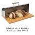 Фото #2 товара Stainless Steel Bread Box with Bamboo Board