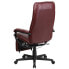 High Back Burgundy Leather Executive Reclining Swivel Chair With Arms