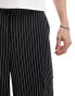 Фото #3 товара Reclaimed Vintage unisex oversized short in black stripe