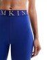 Gym King Impact branded tape leggings in blue