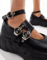 Koi Seraphon Mystic chunky shoes with buckles in black