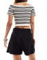 Pull&Bear linen look short in black