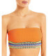 Peixoto Kirra 295829 Women Bandeau Bikini Top Tropical Rib Size Small