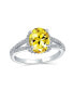 Фото #1 товара Кольцо Bling Jewelry Yellow Canary 3CT Solitaire Oval Cut Engagement