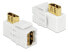 Delock HDMI - HDMI - 90° - White - HDMI - HDMI - Gold - 25.3 mm - 35.8 mm - фото #1