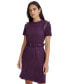 ფოტო #3 პროდუქტის Women's Faux-Suede Belted Epaulet Dress