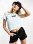 vans simple stripe t-shirt in blue