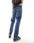 HUGO BLUE slim straight jeans in mid wash