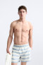 Striped tie-dye swimming trunks