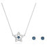 Фото #1 товара Swarovski Damen Set Halskette und Ohrstecker "Stella Set" blau, Rhodinier 5646762